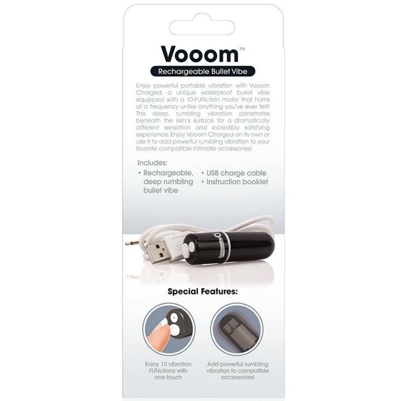 SCREAMING O - VOOOM BLACK RECHARGEABLE VIBRATING BULLET