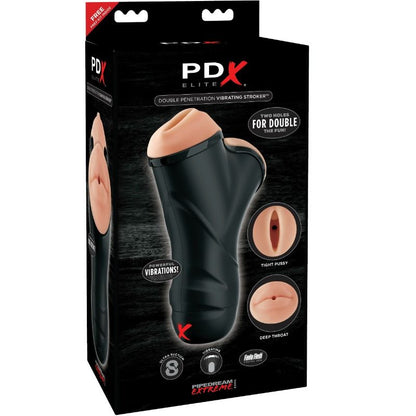 PDX ELITE - STROKER VIBRANTE A DOPPIA PENETRAZIONE - PDX ELITE | Lingerie Harness Boutique