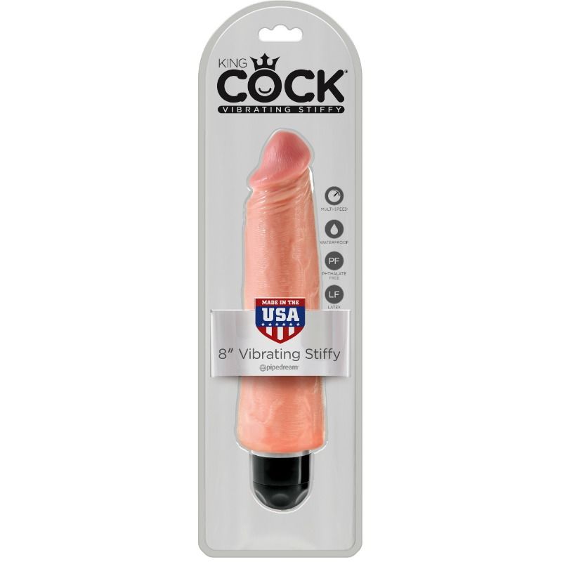 KING COCK - VIBRATORE RIGIDO REALISTICO 20.3 CM NATURALE