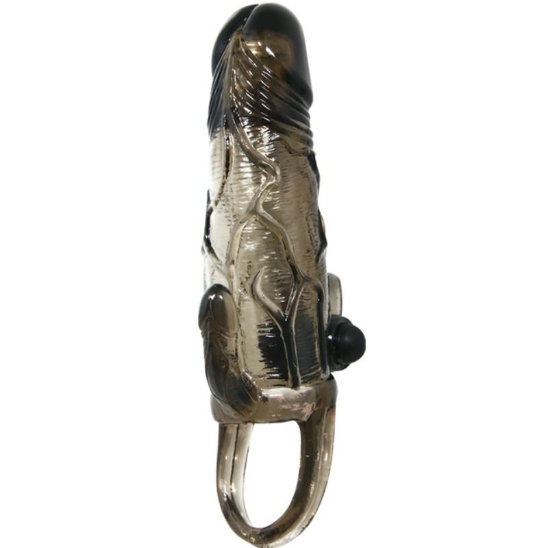 BAILE - COPRI PENE BRAVE MAN CON CLIT E STIMOLAZIONE ANALE DOPPIO BULLET NERO 16.5 CM - BAILE FOR HIM | Lingerie Harness Boutique