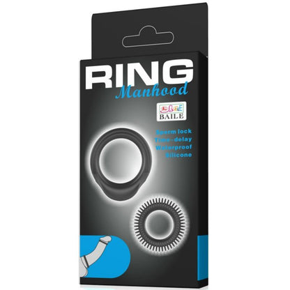 BAILE - KIT 2 ANELLI IN SILICONE RING MANHOOD - BAILE FOR HIM | Lingerie Harness Boutique