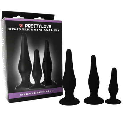 PRETTY LOVE - KIT DI INIZIAZIONE IN SILICONE CON TAPPI ANAL