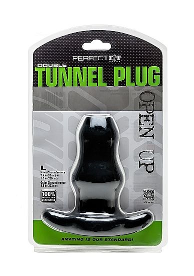 PERFECT FIT BRAND - DOPPIO TUNNEL PLUG GRANDE NERO