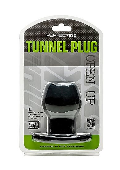 PERFECT FIT BRAND - ASS TUNNEL PLUG SILICONE BLACK L