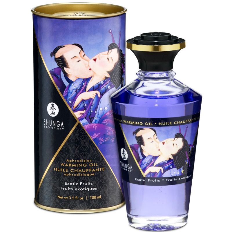 SHUNGA - MASSAGE OIL HEAT EFFECT EXOTIC FRUIT FLAVOUR 100 ML