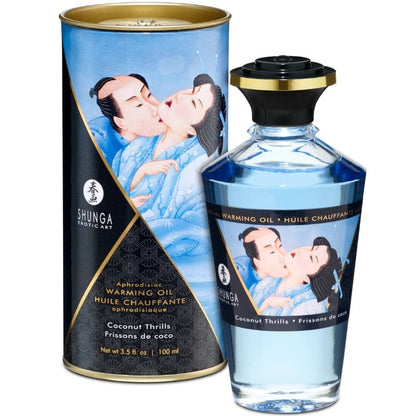 SHUNGA - OLIO DA MASSAGGIO EFFETTO CALORE AL GUSTO DI COCCO 100 ML - SHUNGA OILS | Lingerie Harness Boutique