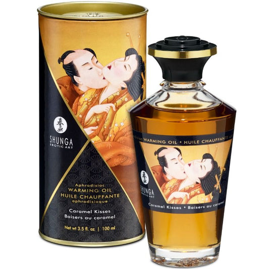 SHUNGA - MASSAGE OIL WITH HEAT EFFECT CARAMEL FLAVOUR 100 ML