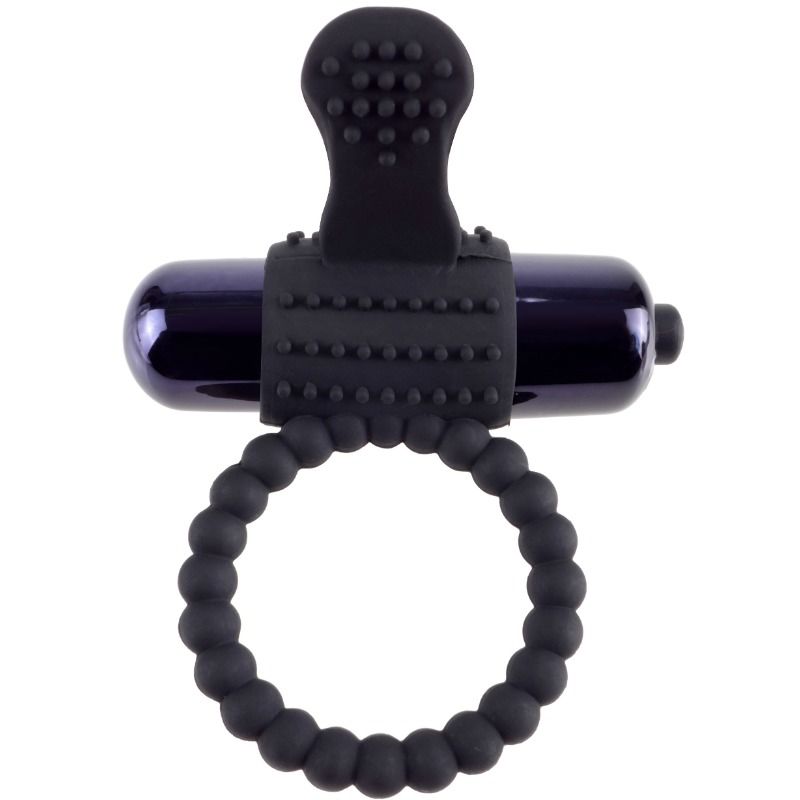 FANTASY C-RINGZ - BLACK SILICONE VIBRATING RING