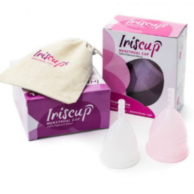 IRISCUP - LARGE PINK MONTH CUP + FREE STERILIZER BAG