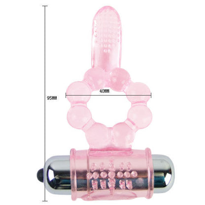 BAILE - ANELLO IN SILICONE 10 RITMI DI LINGUA CON VIBRAZIONE ROSA - BAILE FOR HIM | Lingerie Harness Boutique