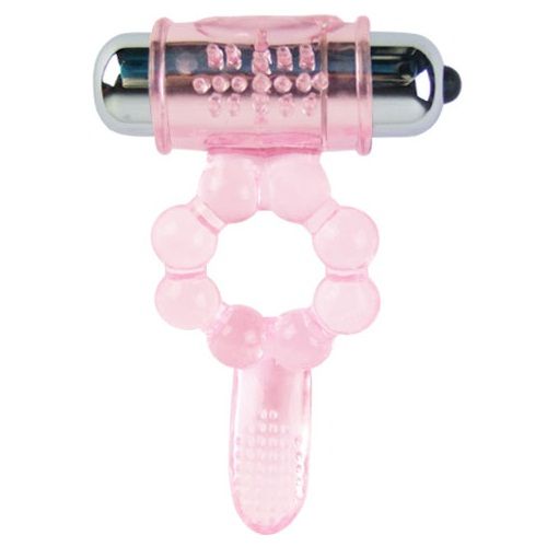 BAILE - ANELLO IN SILICONE 10 RITMI DI LINGUA CON VIBRAZIONE ROSA - BAILE FOR HIM | Lingerie Harness Boutique