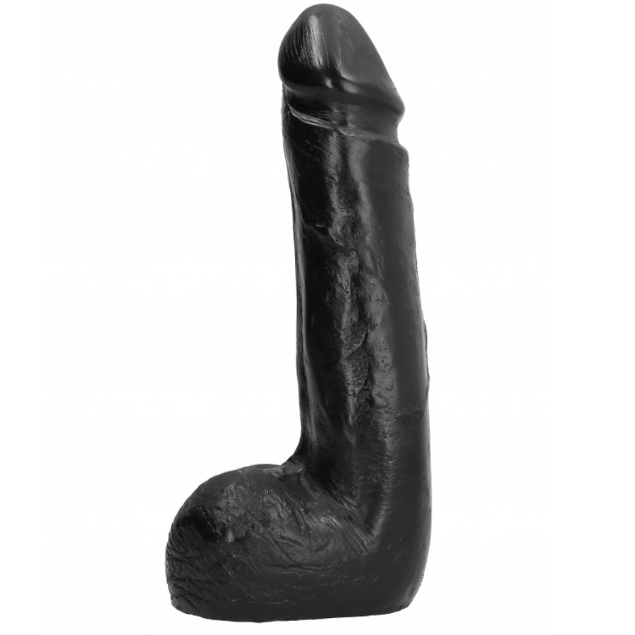 ALL BLACK - DILDO REALISTICO NERO MORBIDO 20 CM - ALL BLACK | Lingerie Harness Boutique