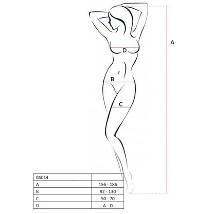 PASSION - WOMAN BS014 BODYSTOCKING BIANCO TAGLIA UNICA - PASSION WOMAN BODYSTOCKINGS | Lingerie Harness Boutique