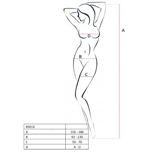 PASSION - WOMAN BS014 BODYSTOCKING BIANCO TAGLIA UNICA - PASSION WOMAN BODYSTOCKINGS | Lingerie Harness Boutique