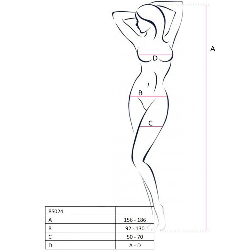 PASSION - DONNA BS024 BODYSTOCKING NERO TAGLIA UNICA - PASSION WOMAN BODYSTOCKINGS | Lingerie Harness Boutique