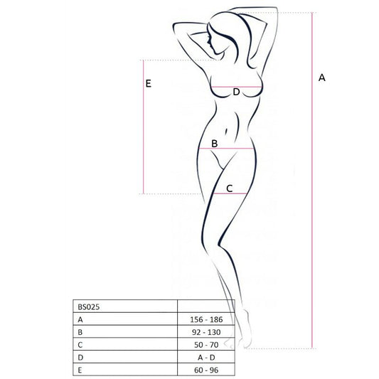 PASSION - WOMAN BS025 BODYSTOCKING ABITO BIANCO STILE TAGLIA UNICA - PASSION WOMAN BODYSTOCKINGS | Lingerie Harness Boutique