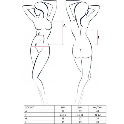 PASSION - SET DONNA ZOE TAGLIA L/XL - PASSION WOMAN SETS | Lingerie Harness Boutique