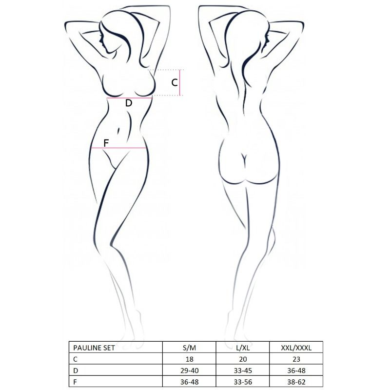 PASSION - DONNA PAULINE SET 3 PEZZI TAGLIA L/XL - PASSION WOMAN SETS | Lingerie Harness Boutique