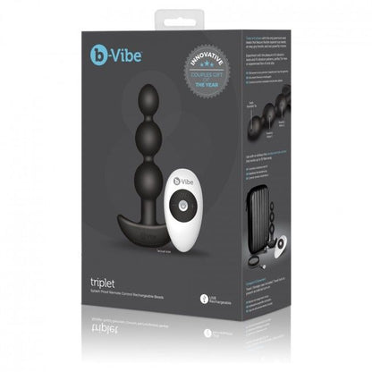 B-VIBE - ANAL REMOTE CONTROL TRIPLET BLACK BEADS