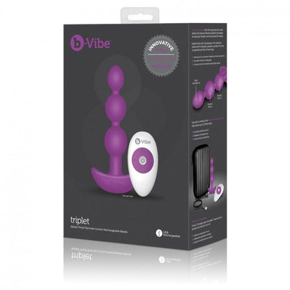 B-VIBE - ANAL REMOTE CONTROL TRIPLET PINK BEADS