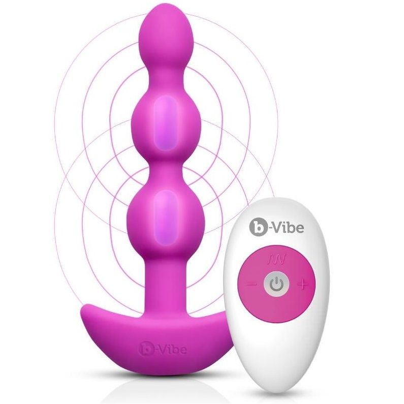 B-VIBE - ANAL REMOTE CONTROL TRIPLET PINK BEADS