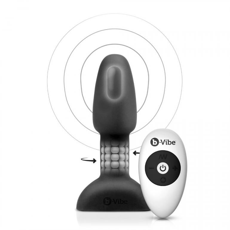 B-VIBE - RIMMING TELECOMANDO PLUG ANALE PETITE NERO