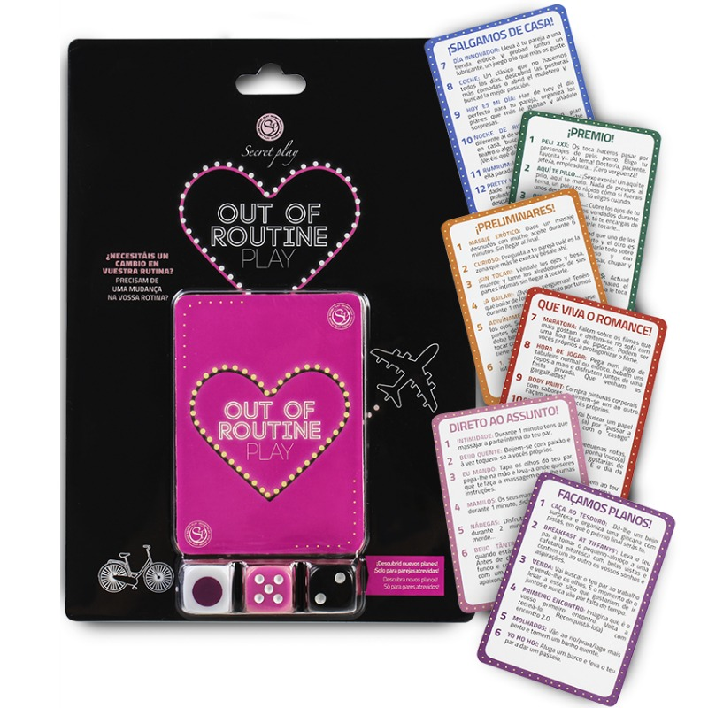 SECRETPLAY - GIOCO CAMBIA LA TUA ROUTINE VERSIONE FUORI ROUTINE (ES/EN) - SECRETPLAY 100% GAMES | Lingerie Harness Boutique