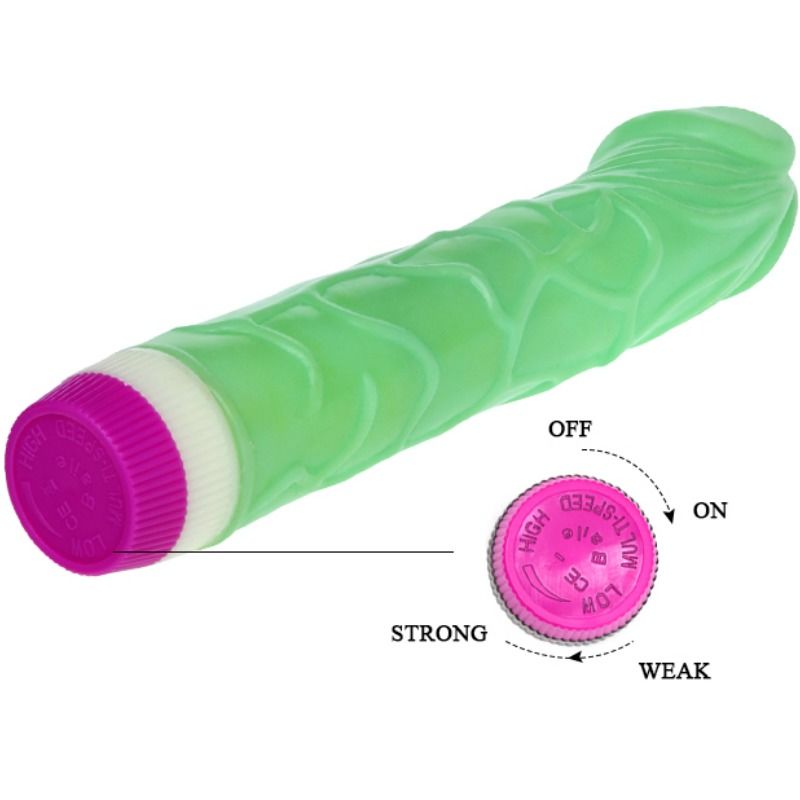 BAILE - VIBRATORE ONDE DI PIACERE 23 CM VERDE - BAILE VIBRATORS | Lingerie Harness Boutique