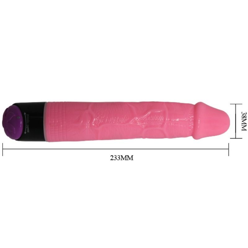 BAILE - VIBRATORE SEX REALISTICO COLORATO ROSA 23 CM - BAILE | Lingerie Harness Boutique