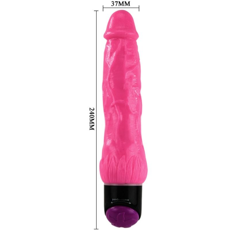 BAILE - VIBRATORE SESSO REALISTICO COLORATO ROSA 24 CM - BAILE | Lingerie Harness Boutique
