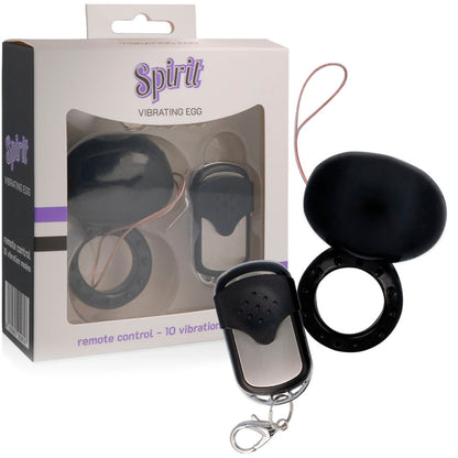 SPIRIT - VIBRATING REMOTE CONTROL COCK RING BLACK