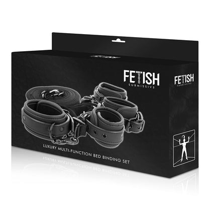 FETISH SUBMISSIVE - HANDCUFFS AND TIES SET WITH NOPRENE LINING