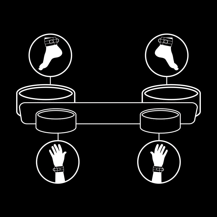 FETISH SUBMISSIVE - BARRA DI DIFFUSORE BONDAGE CON FODERA IN NOPRENE - FETISH SUBMISSIVE BONDAGE | Lingerie Harness Boutique