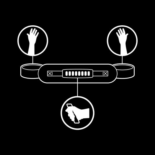 FETISH SUBMISSIVE - MANETTE CON FODERA IN NOPRENE E MANIGLIA - FETISH SUBMISSIVE BONDAGE | Lingerie Harness Boutique