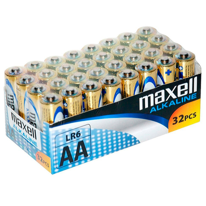 MAXELL - BATTERIA ALCALINA AA LR6 PACCO*32 UDS - MAXELL | Lingerie Harness Boutique