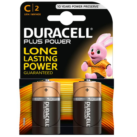 DURACELL - BATTERIA - PLUS POWER C LR14 2 UNIT - DURACELL | Lingerie Harness Boutique