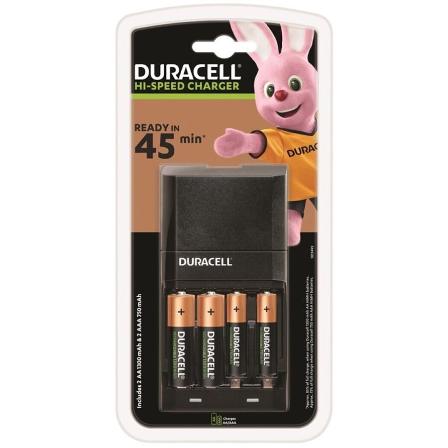 DURACELL - CARICATORE 45MIN. + 2xAA 1700mAh + 2xAAA 750mAh - DURACELL | Lingerie Harness Boutique
