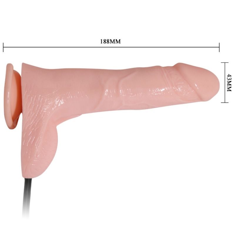 BAILE - DILDO VIBRANTE E GONFIABILE REALISTICO 18.8 CM - BAILE | Lingerie Harness Boutique