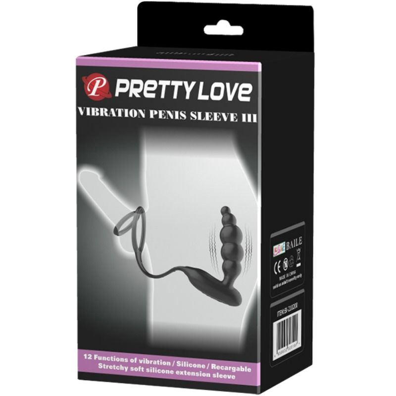 PRETTY LOVE - COCK RINGS WITH VIBRATING PLUG