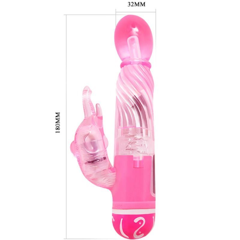 BAILE - VIBRATORE MULTIVELOCIT CON STIMOLATORE ROSA - BAILE VIBRATORS | Lingerie Harness Boutique