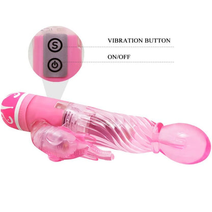 BAILE - VIBRATORE MULTIVELOCIT CON STIMOLATORE ROSA - BAILE VIBRATORS | Lingerie Harness Boutique