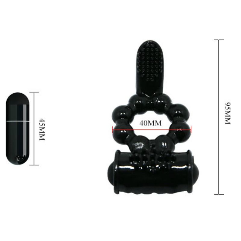 BAILE - ANELLO SWEET ANELLO CON DOPPIO STIMOLATORE - BAILE FOR HIM | Lingerie Harness Boutique