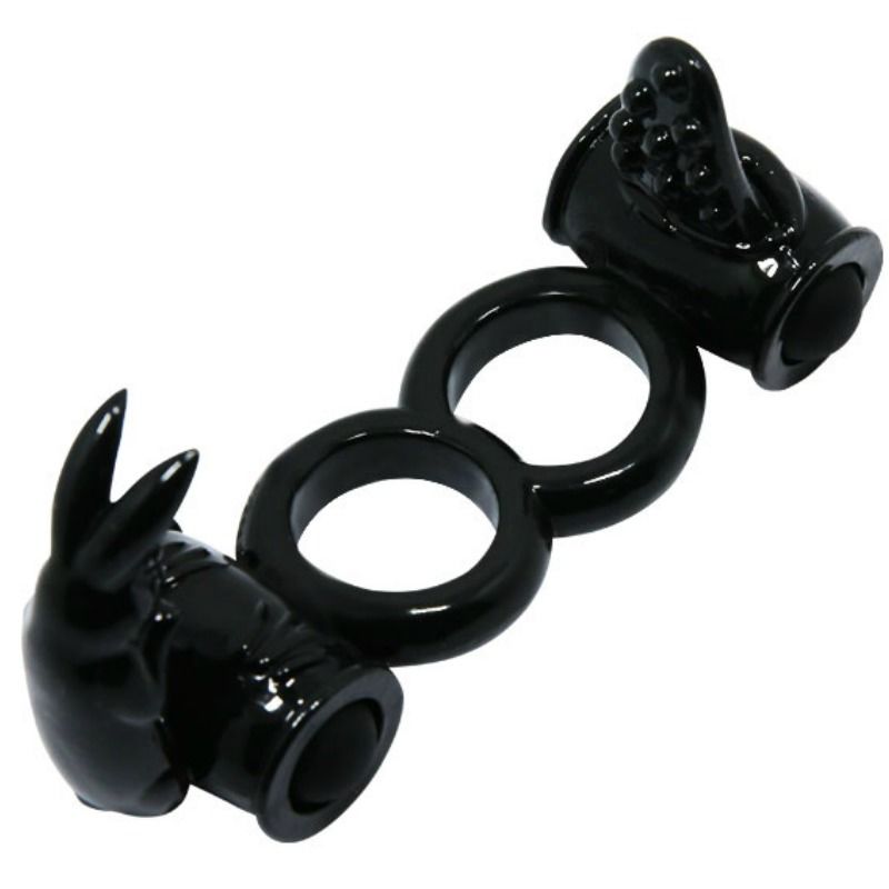 BAILE - ANELLO SWEET ANELLO DOPPIO CON DOPPIO CONIGLIO - BAILE FOR HIM | Lingerie Harness Boutique