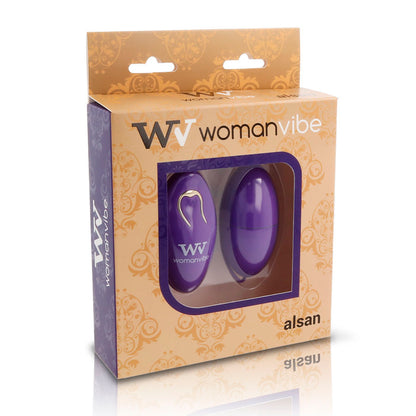 WOMANVIBE - ALSAN EGG REMOTE CONTROL SILICONE BLACK PURPLE