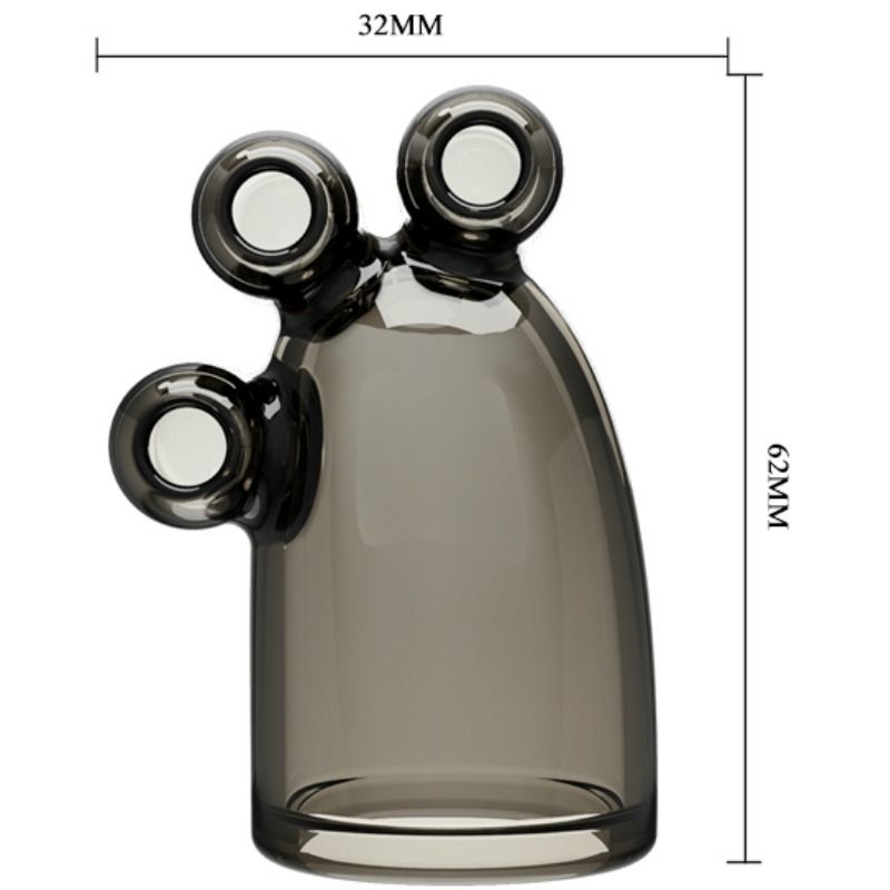 BAILE - COPERTURA VIBRANTE CAPPUCCIO VIBRANTE IN CRISTALLO II - BAILE FOR HIM | Lingerie Harness Boutique