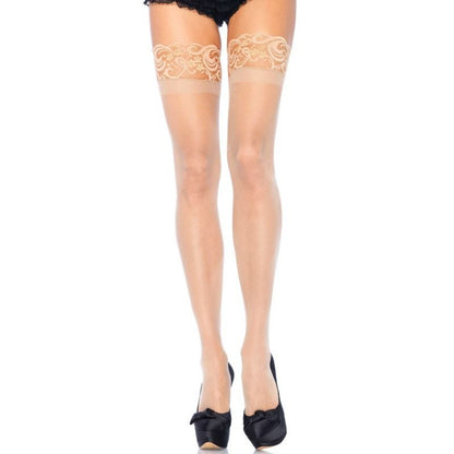 LEG AVENUE - TAGLIA PLUS TRASPARENTE STAY UP BEIGE TAGLIA PLUS - LEG AVENUE HOSIERY | Lingerie Harness Boutique