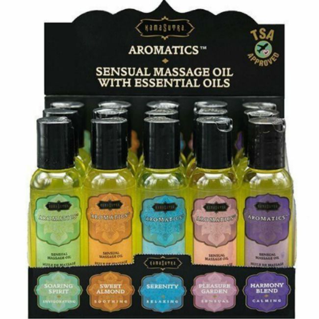 KAMASUTRA - SET 15 MASSAGE OILS + DISPLAY