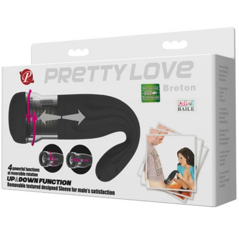 PRETTY LOVE - BRETON MASTURBATORE MULTIFUNZIONE RICARICABILE - PRETTY LOVE MALE | Lingerie Harness Boutique