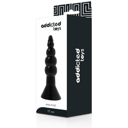 ADDICTED TOYS - PLUG ANALE 17 CM NERO - ADDICTED TOYS | Lingerie Harness Boutique