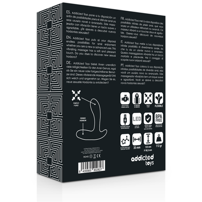 ADDICTED TOYS - MASSAGGIATORE ANALE VIBRAZIONE NERA - ADDICTED TOYS | Lingerie Harness Boutique